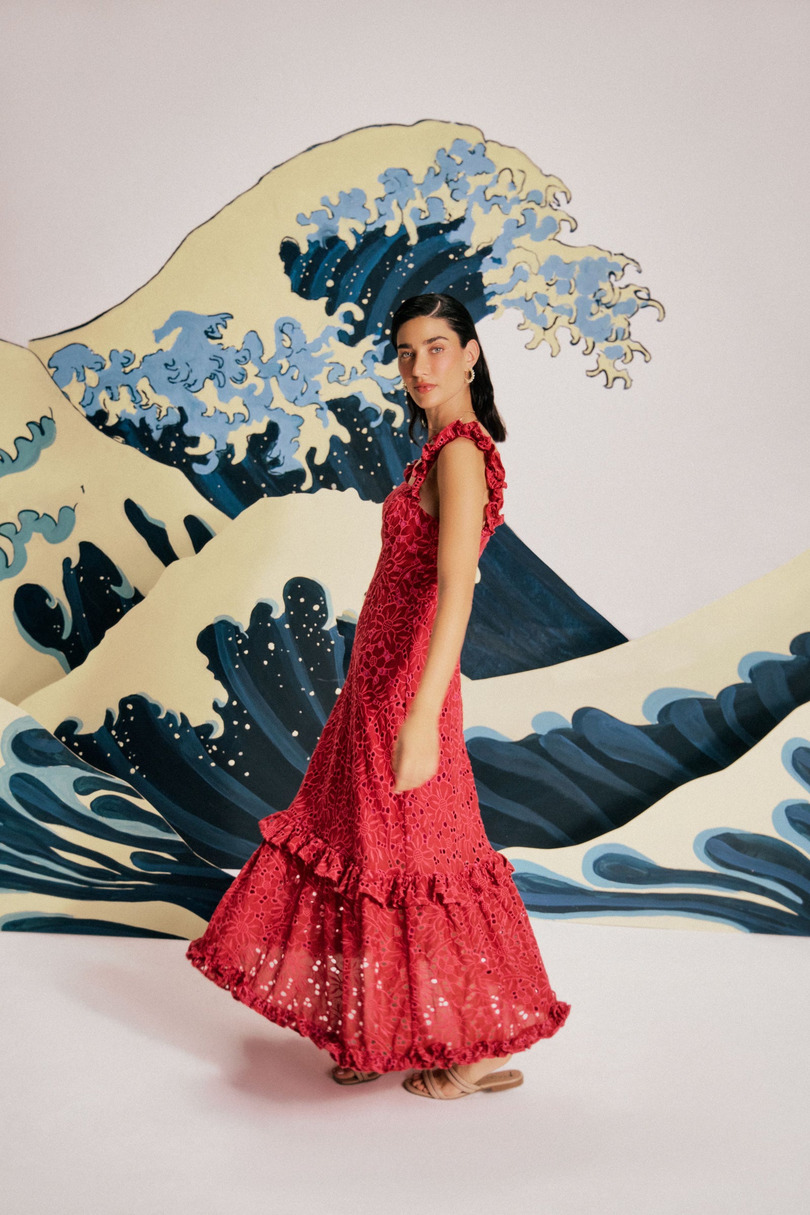 Waimari Jasmine Maxi Dress in Burgundy  Rumpus Resort