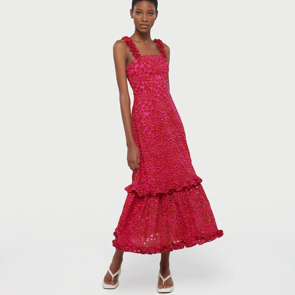 Waimari Jasmine Maxi Dress in Burgundy – Rumpus Resort