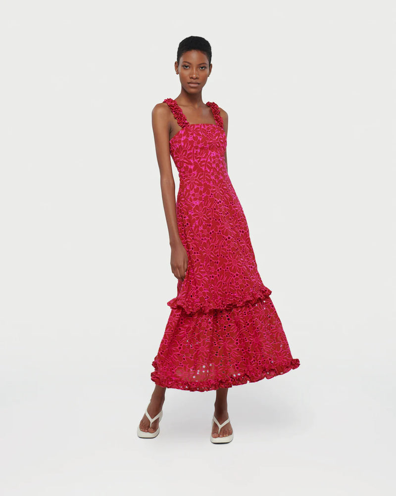 Waimari Jasmine Maxi Dress in Burgundy Rumpus Resort Waimari Jasmine Maxi Dress in Burgundy Rumpus Resort