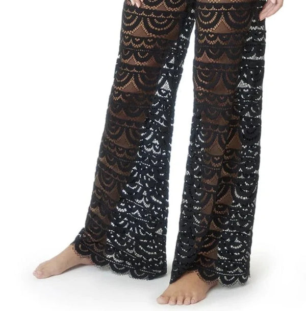 PQ Swim Exclusive High Waist Lace Pants in Black