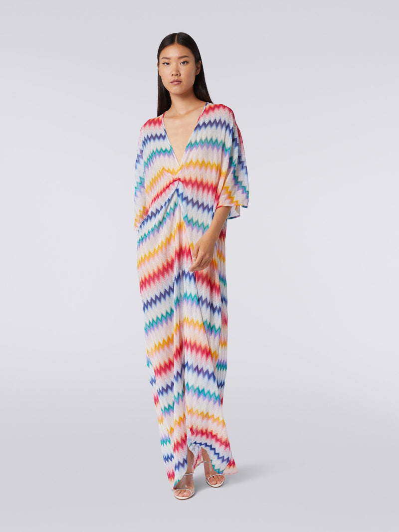 Missoni Bright Lurex Zigzag Long Kaftan