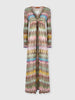 Missoni Open Maxi Coverup in LAMÉ VISCOSE WITH MACRO ZIGZAG PATTERN