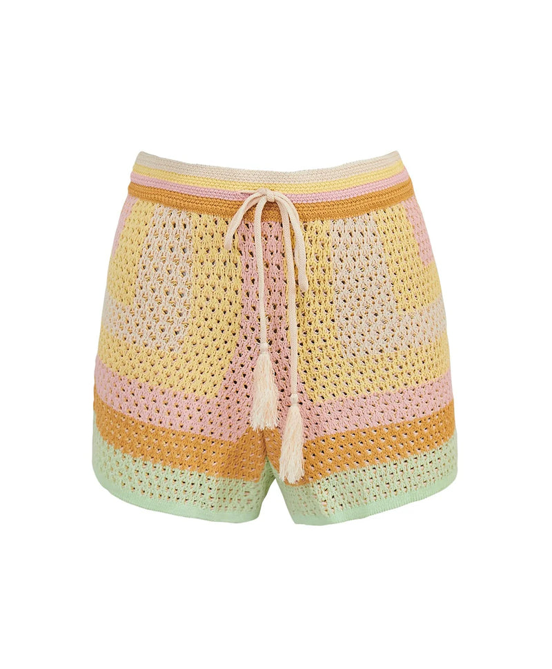 PQ Swim Sorrento Crochet Crop Top and Shorts Set