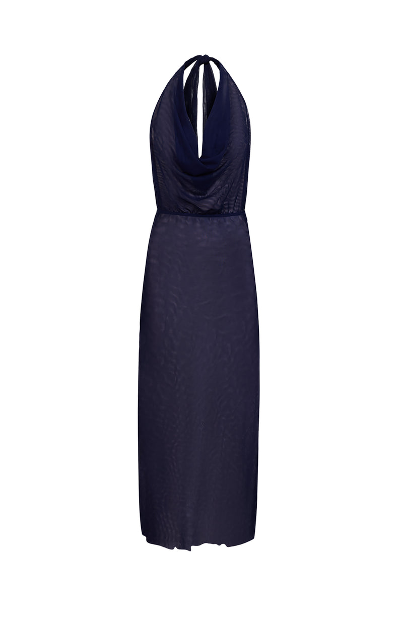 Vix Solid Tilly Long Cover Up in Sailboat Blue
