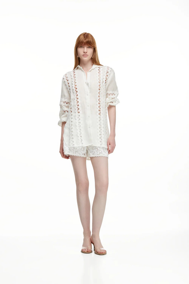 Waimari Solana Shirt in White Linen