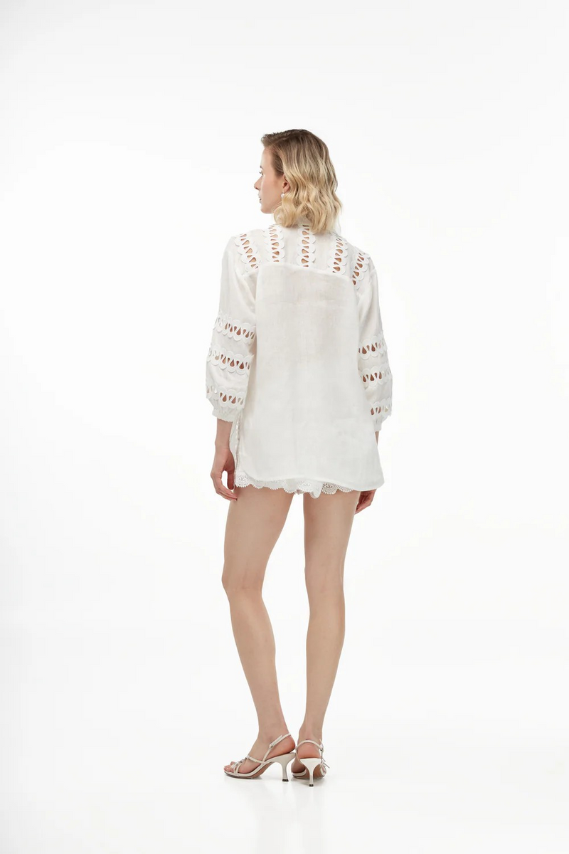 Waimari Solana Shirt in White Linen