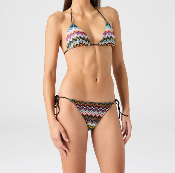 Missoni Triangle Bikini  Zig Zag Dark Lurex
