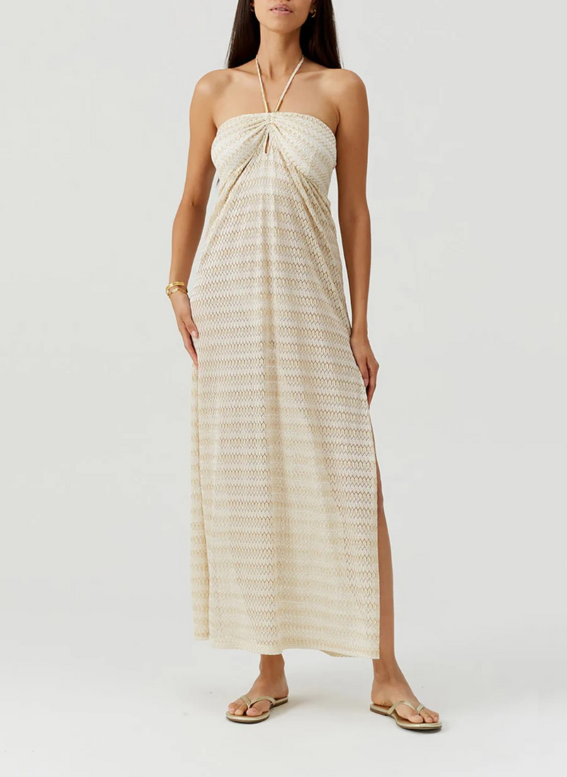 Melissa Odabash Mila Maxi Dress Gold