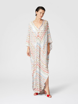 Missoni Long Kaftan in Zig Zag Lame