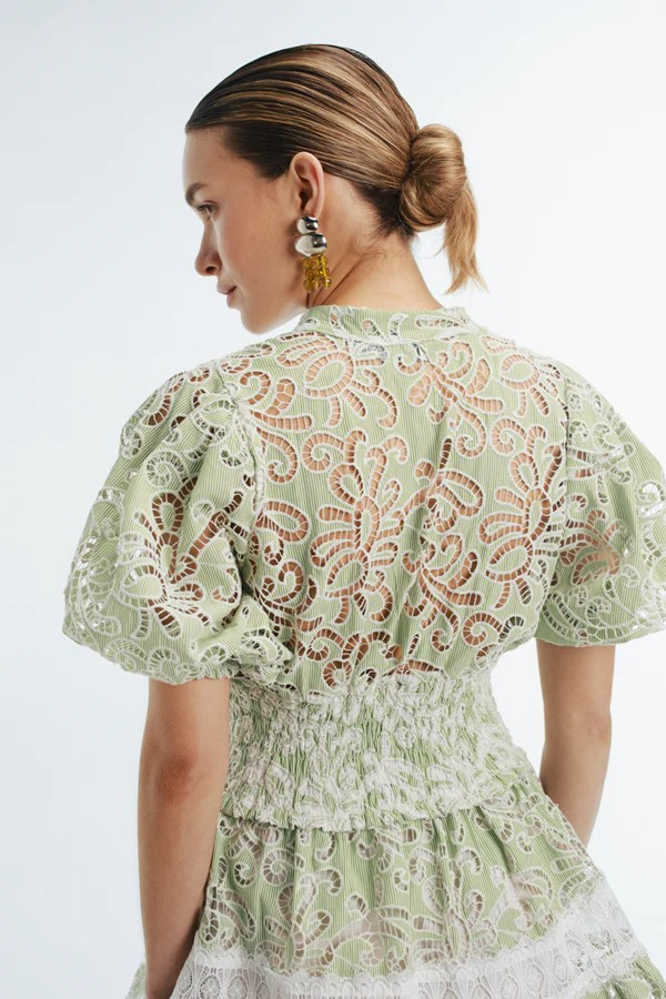 Waimari Marion Mini Dress Green