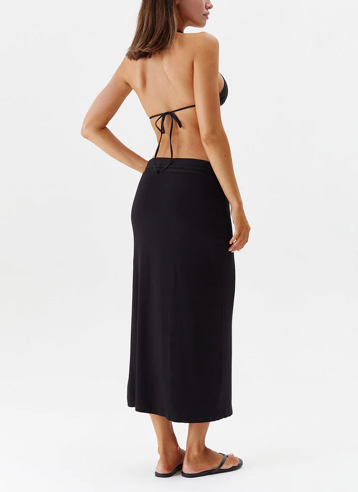 Melissa Odabash Ida Black Wrap Around Skirt