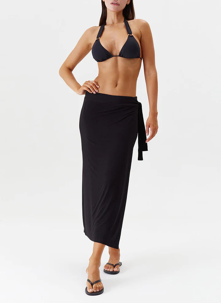 Melissa Odabash Ida Black Wrap Around Skirt