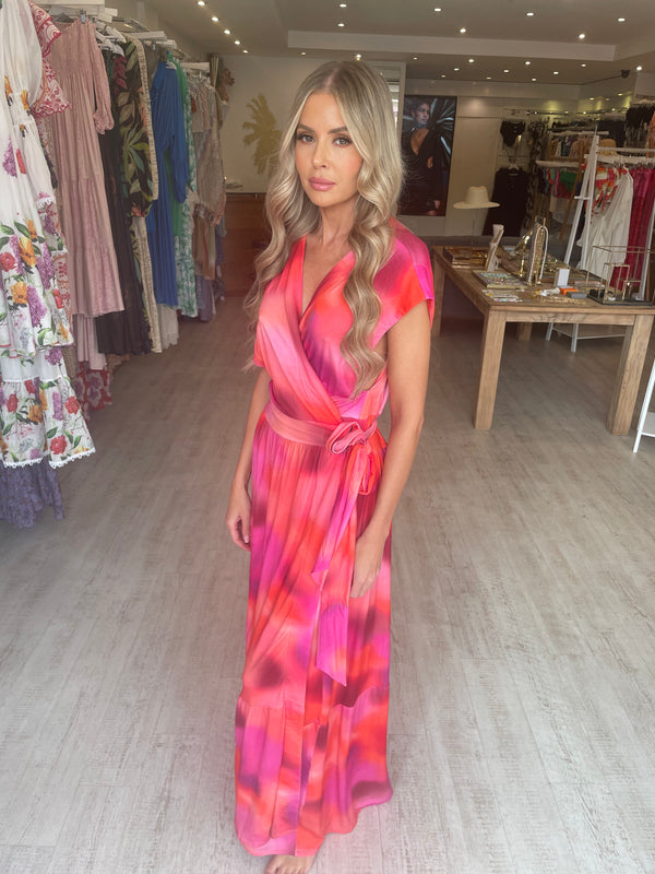 Tatiane De Freitas Sienna Maxi Wrap Dress