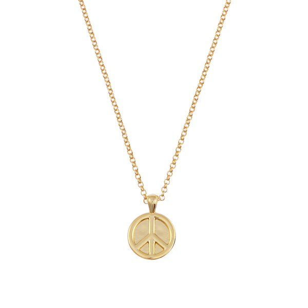 Talis Chains Peace Pendant Necklace in Gold