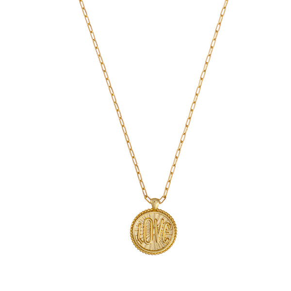 Talis Chains Love Pendant Gold Necklace