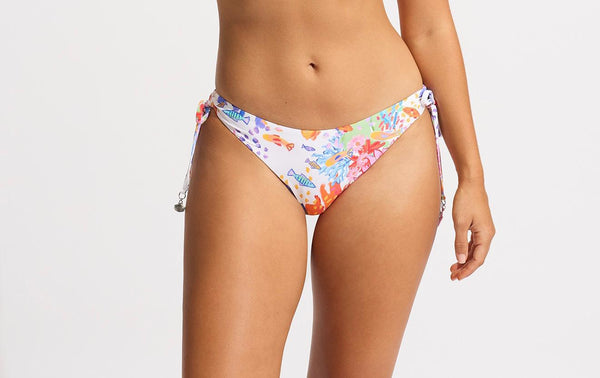 Seafolly Twist Bandeau Top and Loop Side Hipster Bikini Set in Under the Sea