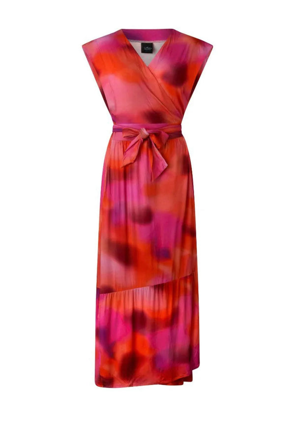 Tatiane De Freitas Sienna Tie-Dye Wrap Dress in Red
