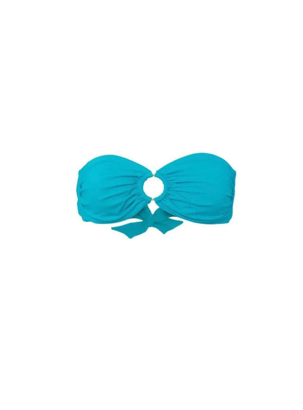 Tatiane De Freitas Bob Bandeau Bikini in Aqua