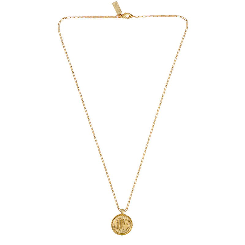 Talis Chains Love Pendant Gold Necklace