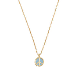 Talis Chains Peace Pendant Necklace in Pale Blue