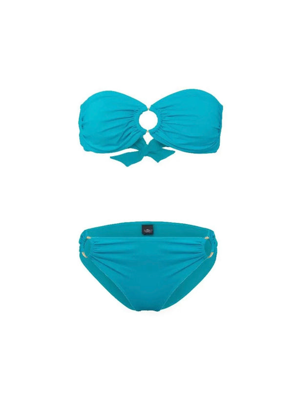 Tatiane De Freitas Bob Bandeau Bikini in Aqua