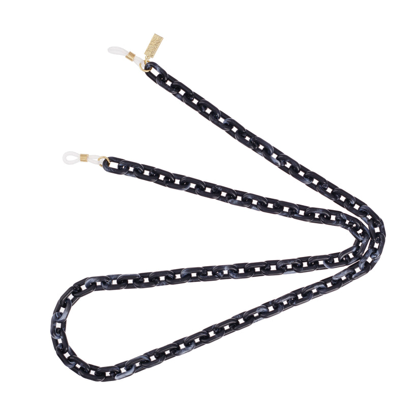 Talis Chains Resin Light Glasses Chain in Marble Black