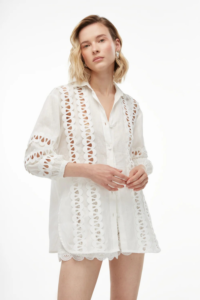 Waimari Solana Shirt in White Linen