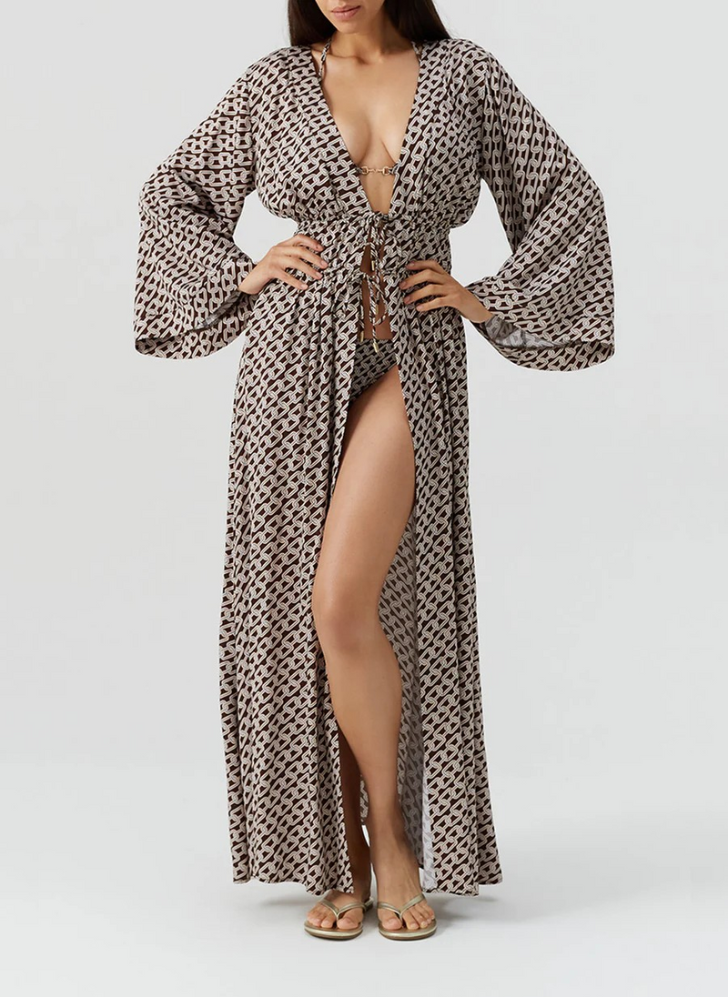 Melissa Odabash Maja Open Maxi in Chain