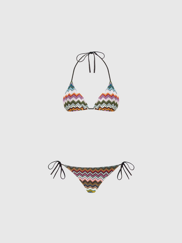 Missoni Triangle Bikini  Zig Zag Dark Lurex