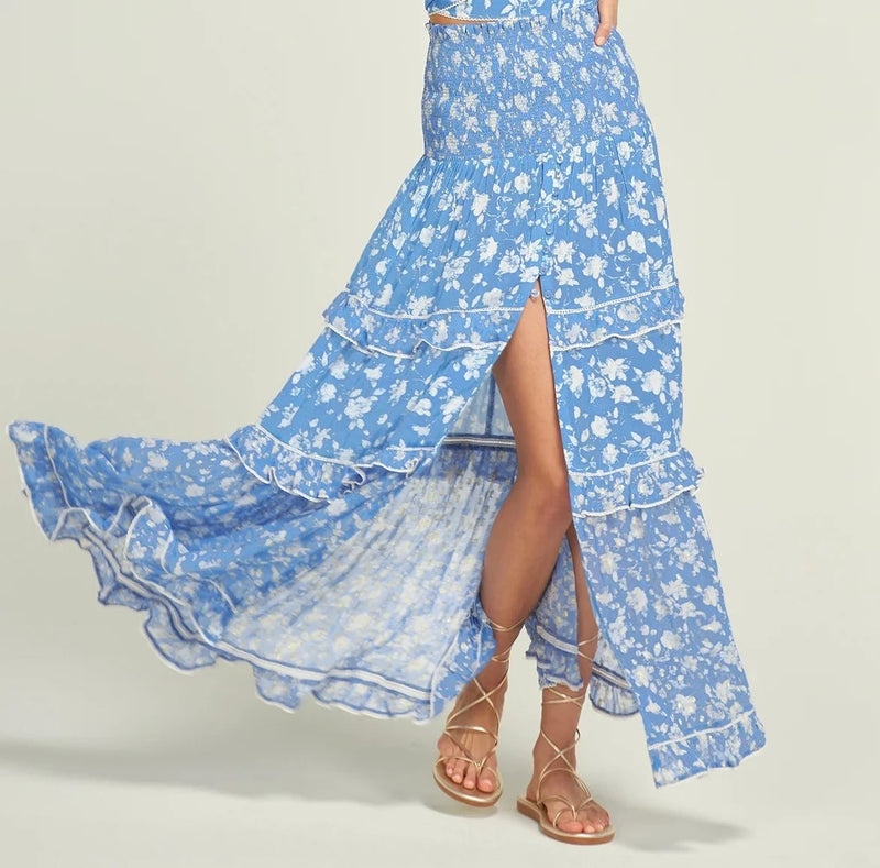 Light blue flower sales skirt