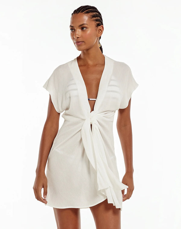 Vix Sasha Short Cover Up in Off White