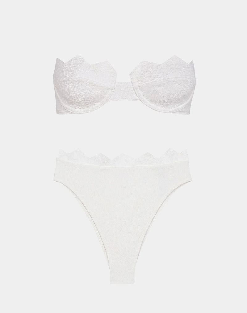 Vix Firenze Imani Bandeau Bikini Set in Off White