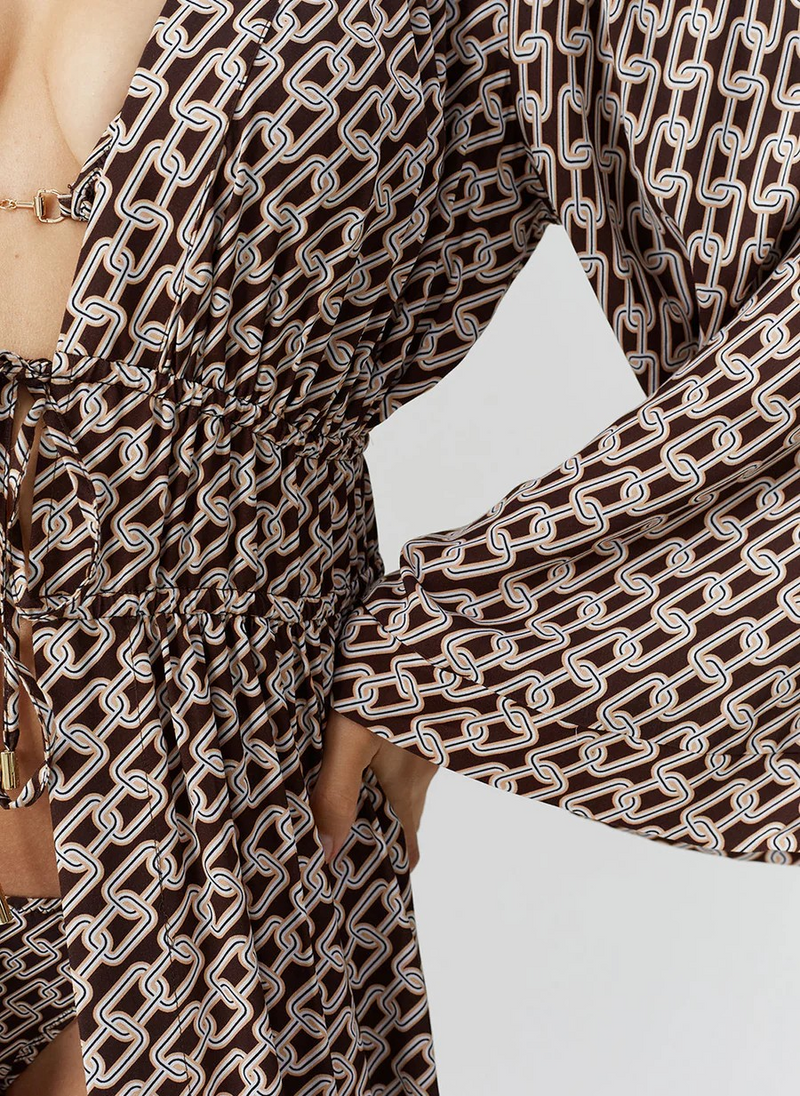 Melissa Odabash Maja Open Maxi in Chain