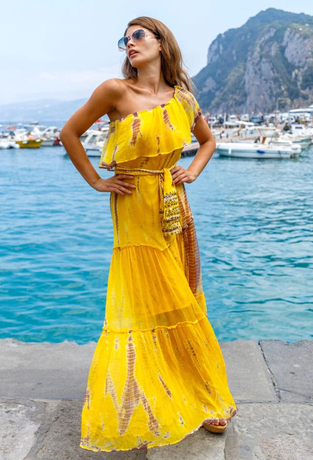 Lindsey Brown Mykonos Yellow Maxi Dress