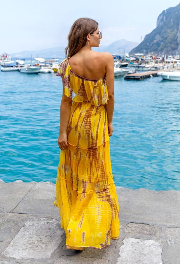 Lindsey Brown Mykonos Yellow Maxi Dress