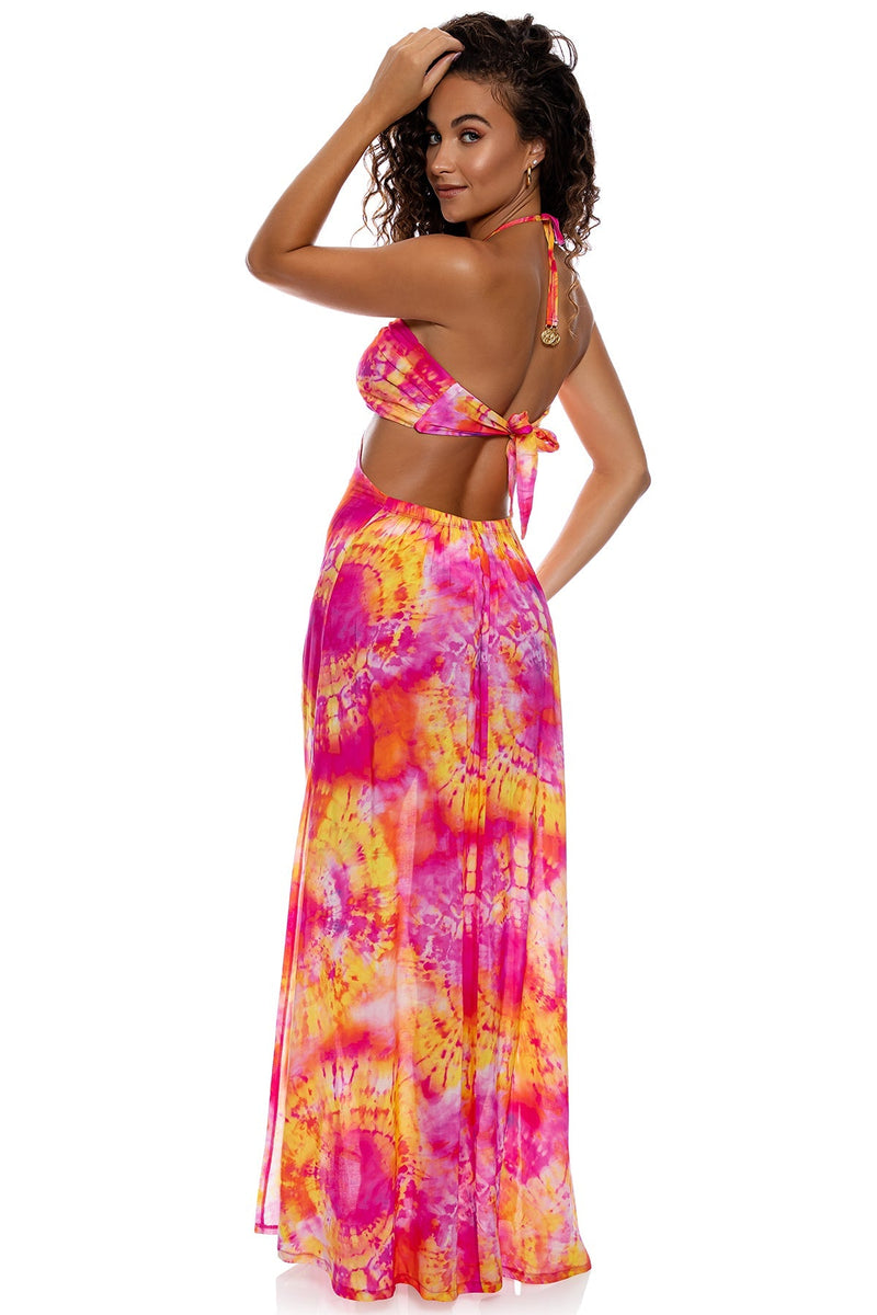 Luli Fama Retro Dream Bandeau Cut Out Dress