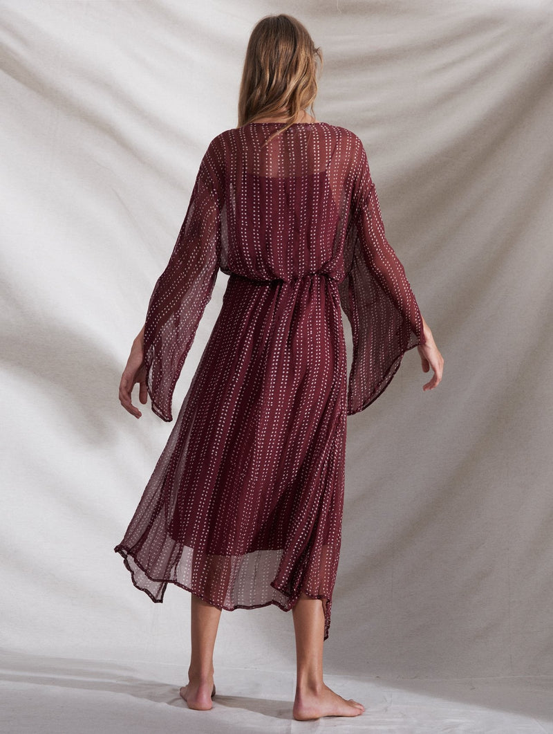 Cloe Cassandro Fifi Robe in Damson Dot Print