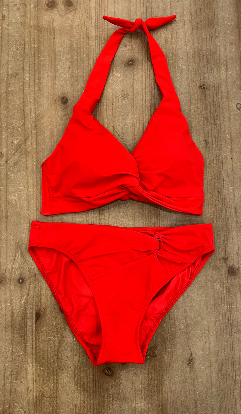 Jets Jetset D/DD Twist Bikini Set Cherry