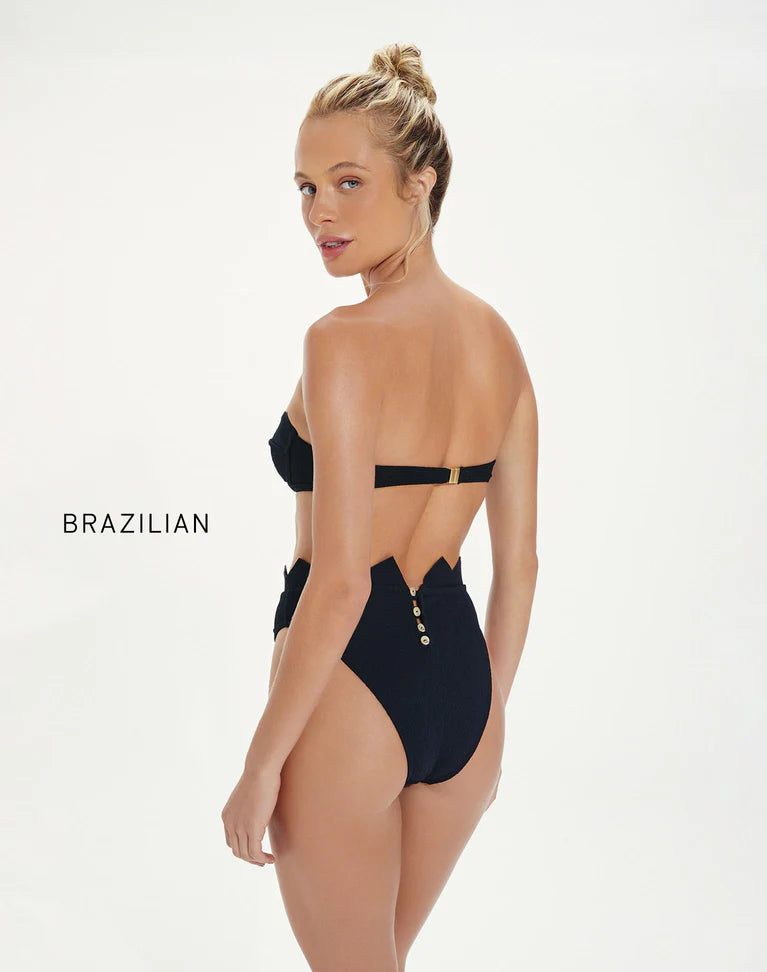 Vix Firenze Imani Bandeau Bikini in Black