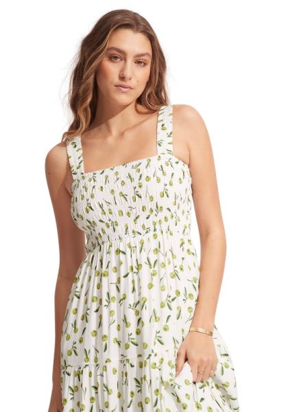 Seafolly Summer Crush Olive Midi Dress