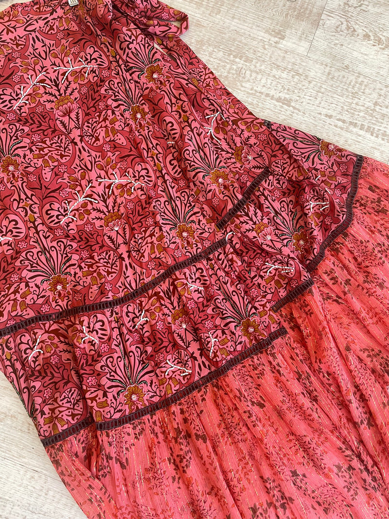 Muche & Muchette Maxi Wrap Skirt in Red