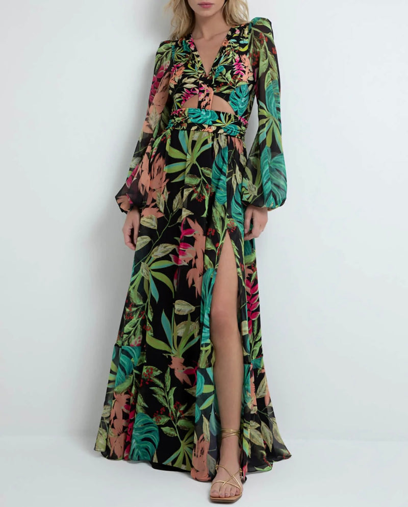 Patbo Tropicalia Cutout Maxi Dress