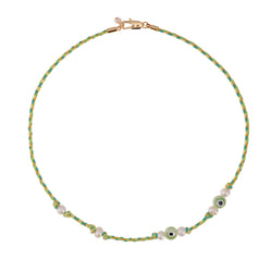 Talis Chains Santorini Cord Necklace in Lime