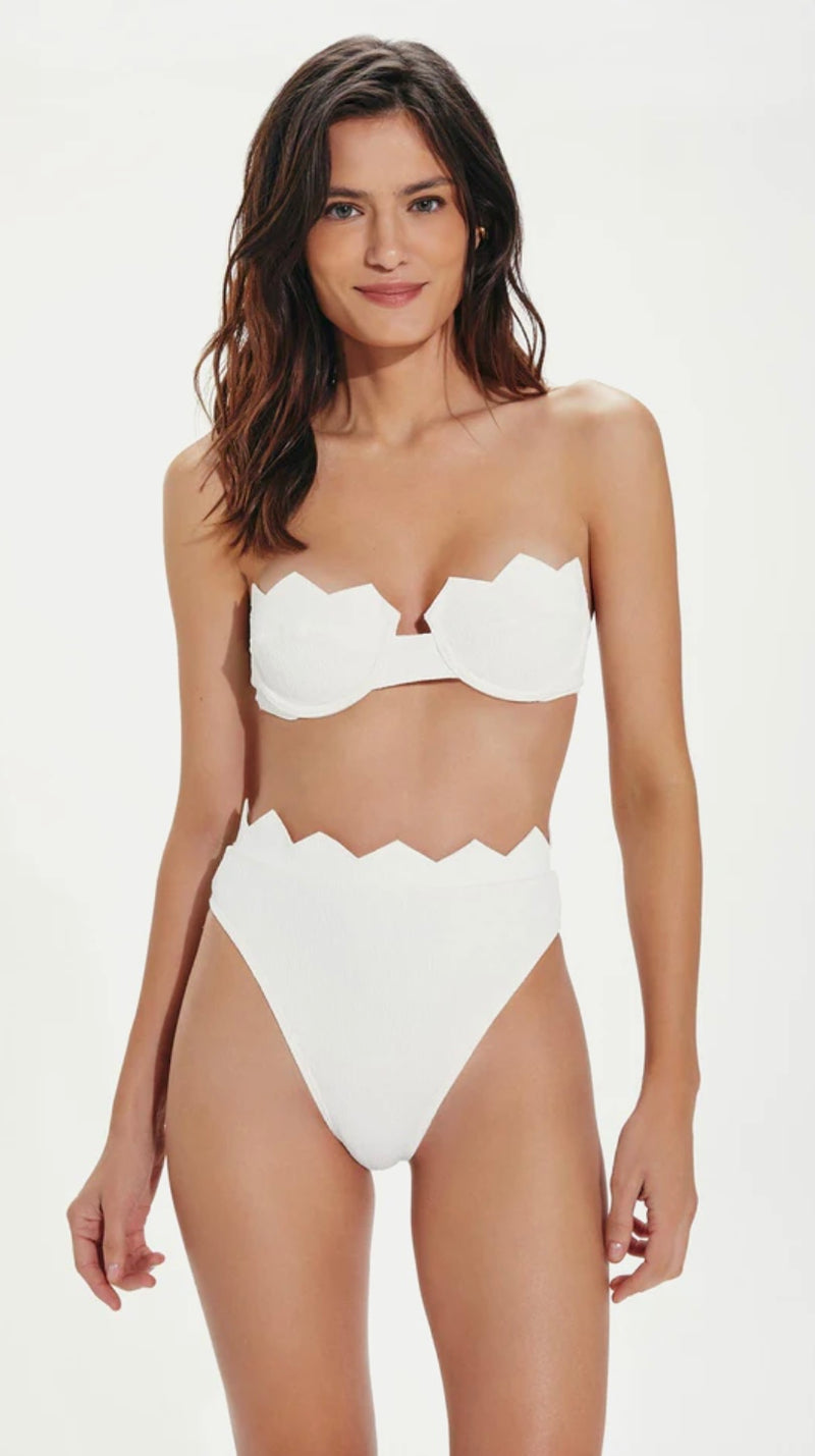 Vix Firenze Imani Bandeau Bikini Set in Off White
