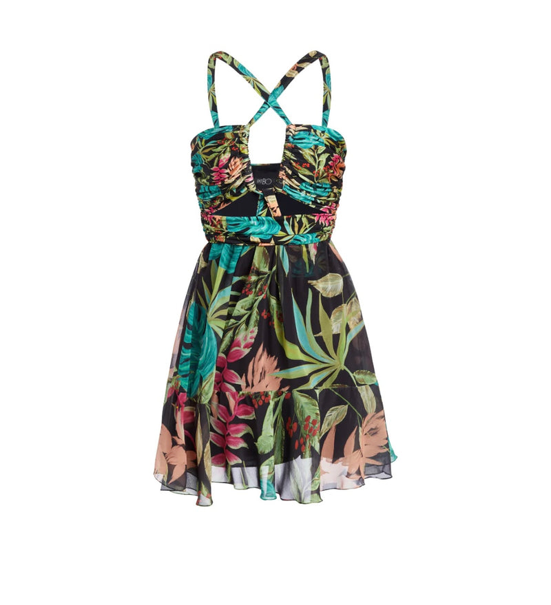 Patbo Tropicalia Cutout Mini Dress