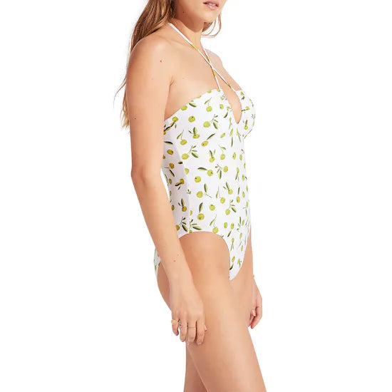 Seafolly Summer Crush Bandeau One Piece in Soft Olive