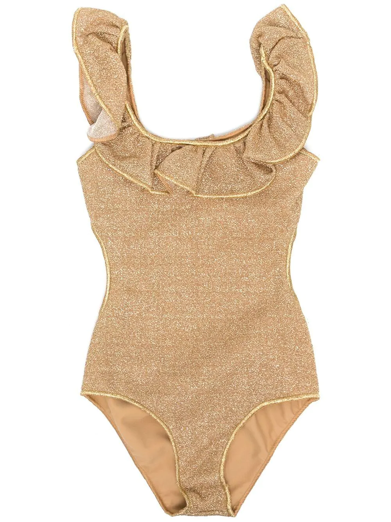Oseree Girls Gold Sand Lumiere One Piece - (Age 8-10)